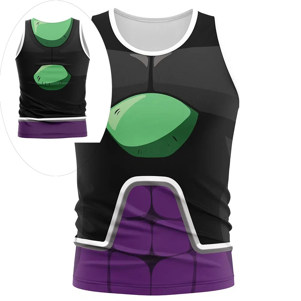 Camiseta sin mangas de cosplay de Dragon Ball Piccolo Daimao para el verano de 2026, top de poliéster oversize con estampado 3D estilo retro streetwear para hombres, mujeres y niños