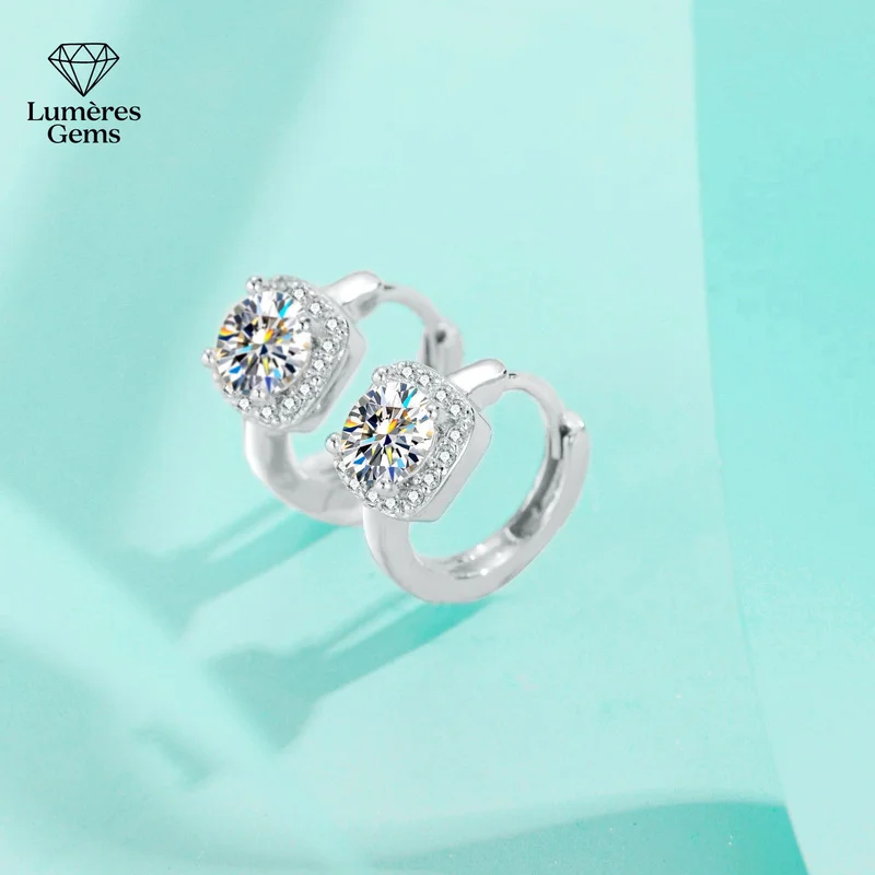 LumièRe Gems Platinum PT950 Morganite Earrings - Women'S Daily Commuting Stylish New Trendy Simple And Fashionable Design