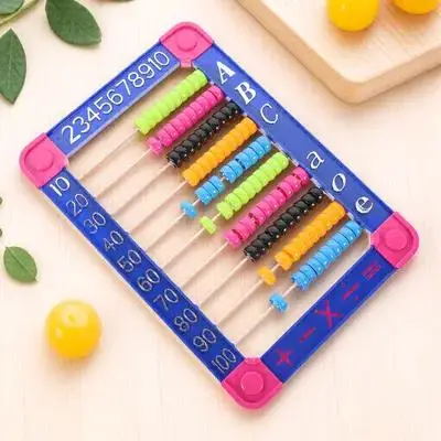 1 قطعة طفل المعداد الرياضيات التعليمية العد حامل البلاستيك التعلم المبكر حساب أداة لعد التنمية المعرفية