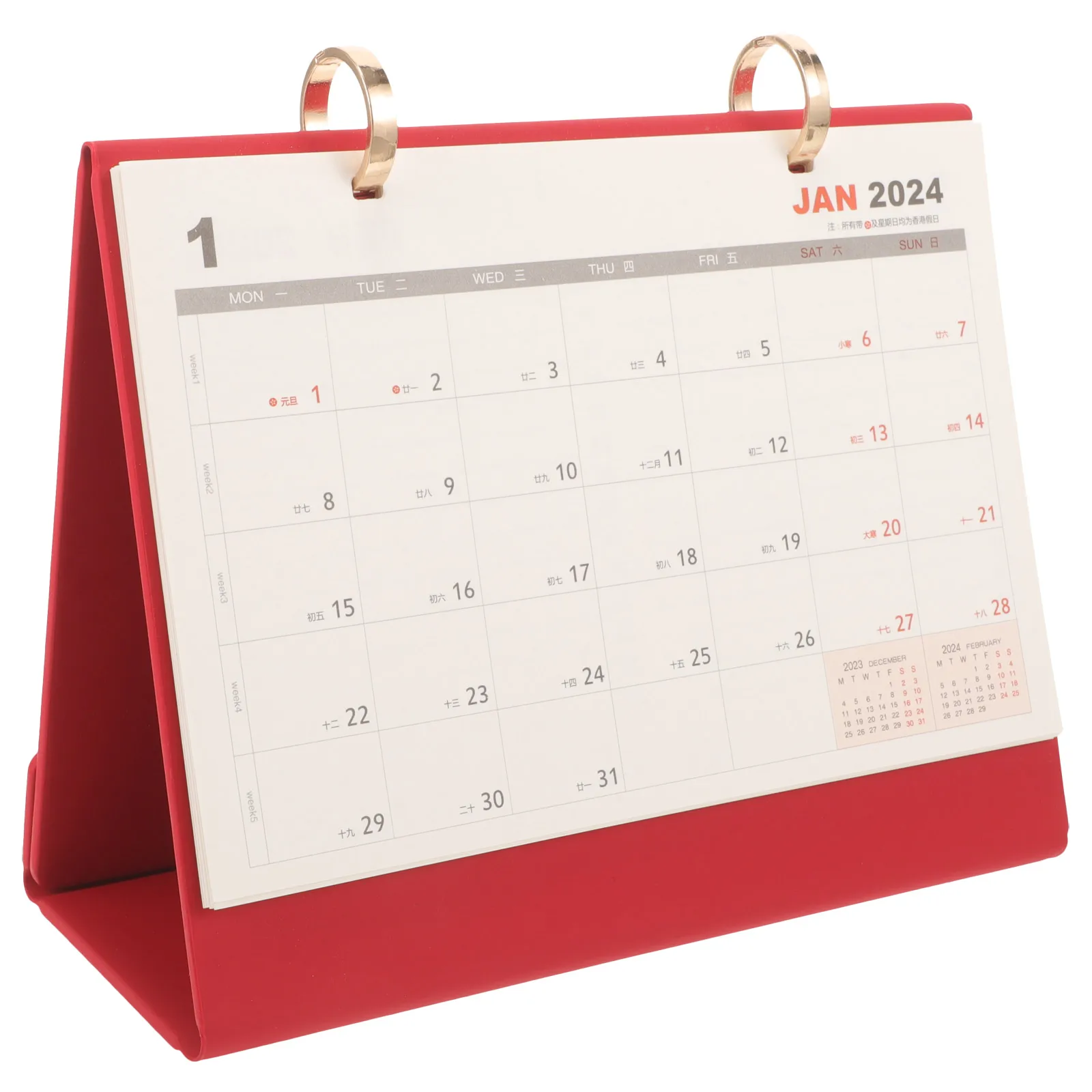 

2024 Dragon Year Desktop Standing Decorative Mini Calendar For Office Home Lightweight Portable Month Date Display Household