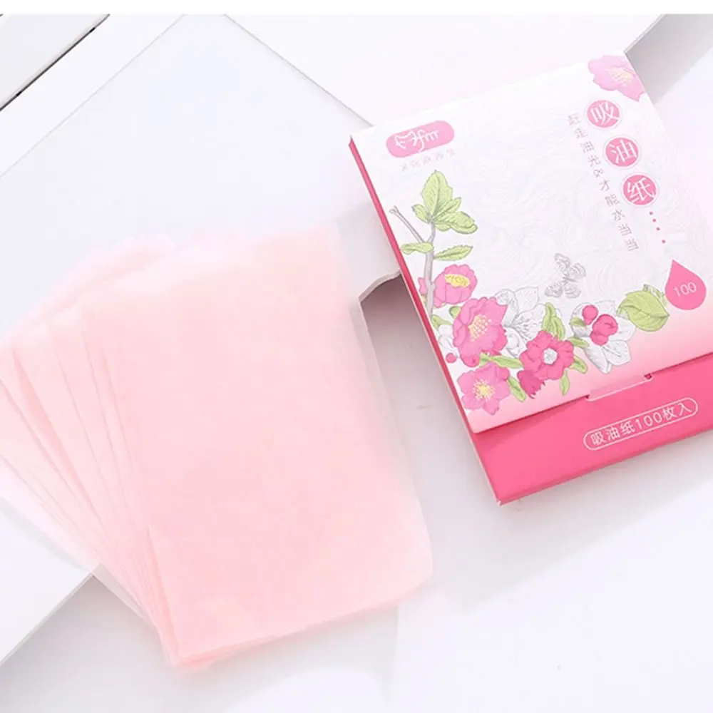 กระดาษซับมันหน้า 100 แผ่น สำหรับดูแลผิว ลดความมันบนใบหน้า กระดาษดูดซับความมัน ควบคุมความมัน ให้ผิวสดชื่น อุปกรณ์เสริมความงาม