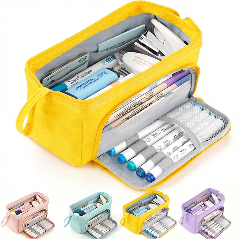 Storage Bag Instagram Popular Pencil Case Boat Shaped Japanese Minimalist Super Large Capacity Pouch Organizer for Students