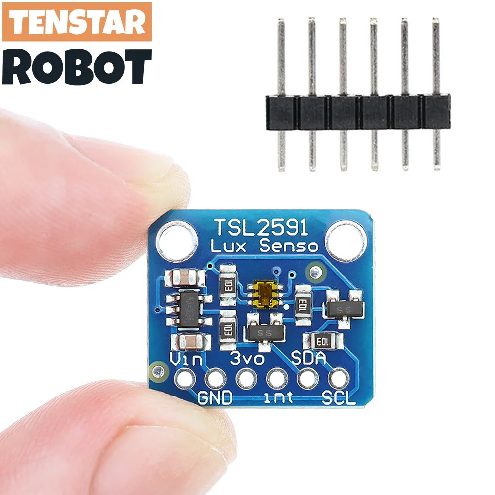 TENSTAR TSL2591 IIC I2C Módulo de ruptura de Sensor de luz Sensor Digital LUX de rango dinámico alto TSL25911FN 3,3 V 5V Diy electrónico