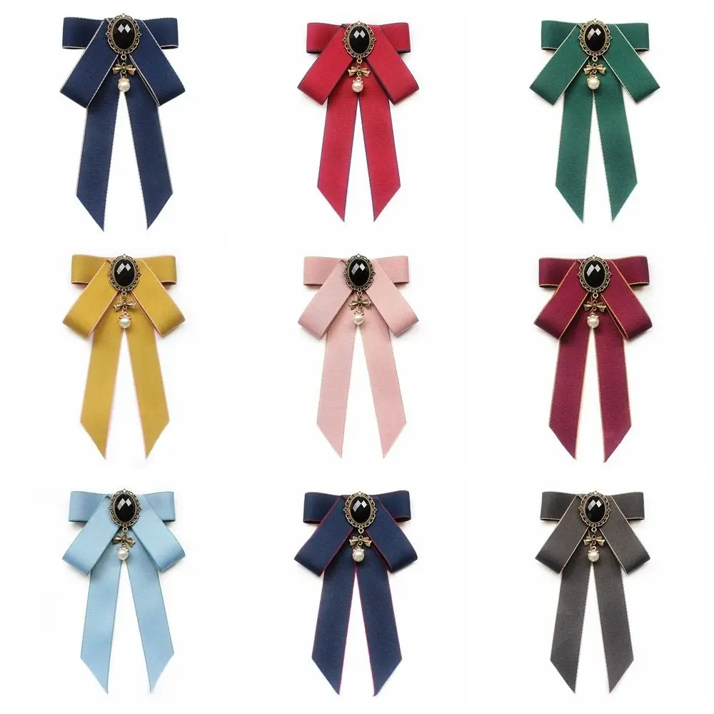 Luxulry Alloy Bow Tie Rhinestone Jewelry Accessories Bowknot Brooches Neck Decoration Crystal Rhinestone Bowtie