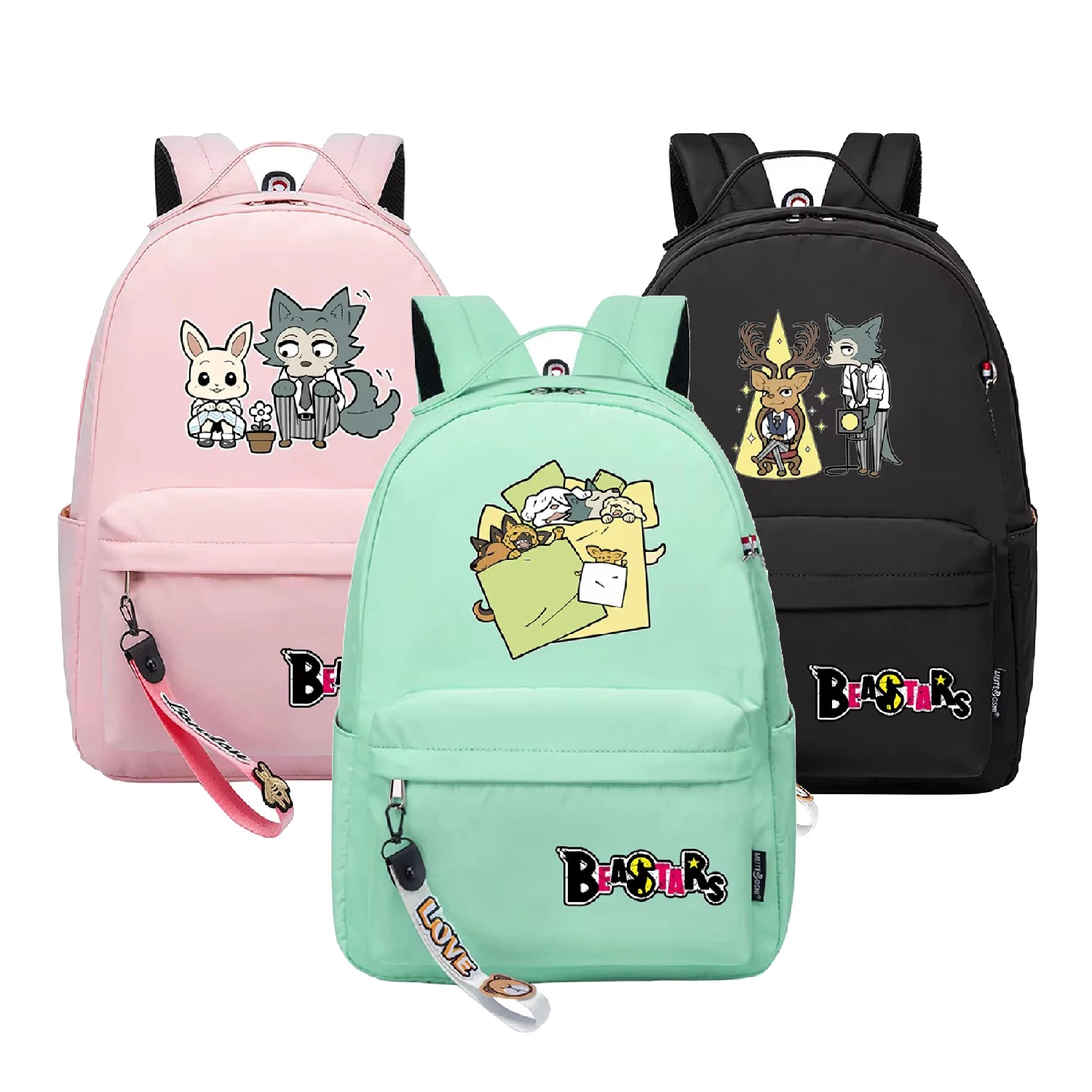 

BEASTARS Kawaii Animals School Bags Candy Color Cute Bookbag Women Pink Travel Backpack Rabbits Nylon Daypack Laptop Bagpack