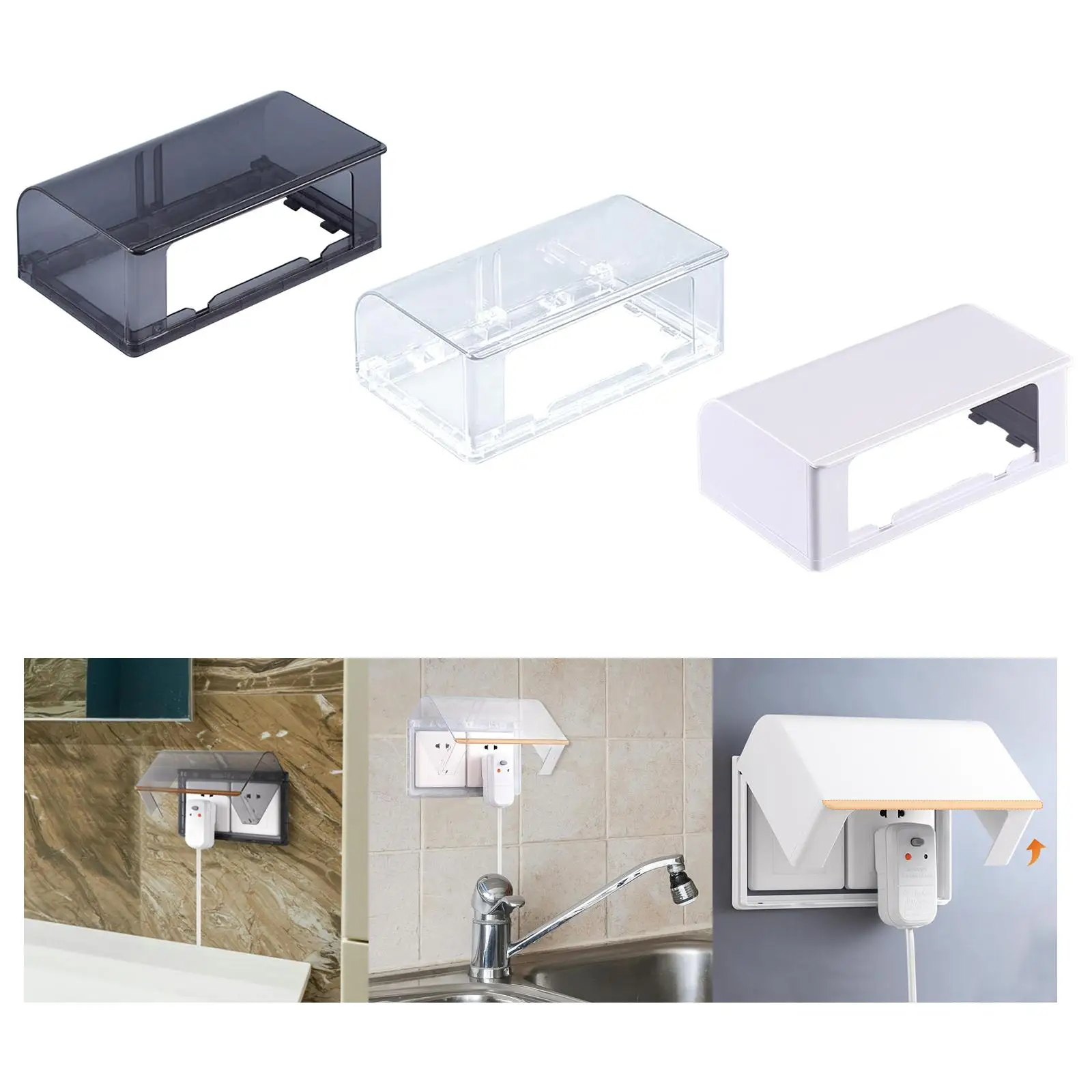 

Waterproof Outlet Cover Accessories Wall Switch Protection Wall Socket Faceplate Box for Office Bedroom Indoor Home Kitchen