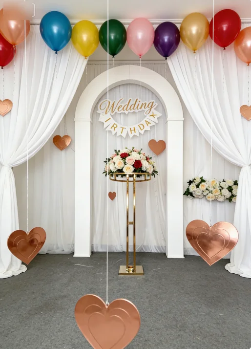 

Crystal Flower Racks Stainless Steel Bright Gold Finish Wedding Birthday Party Tabletop