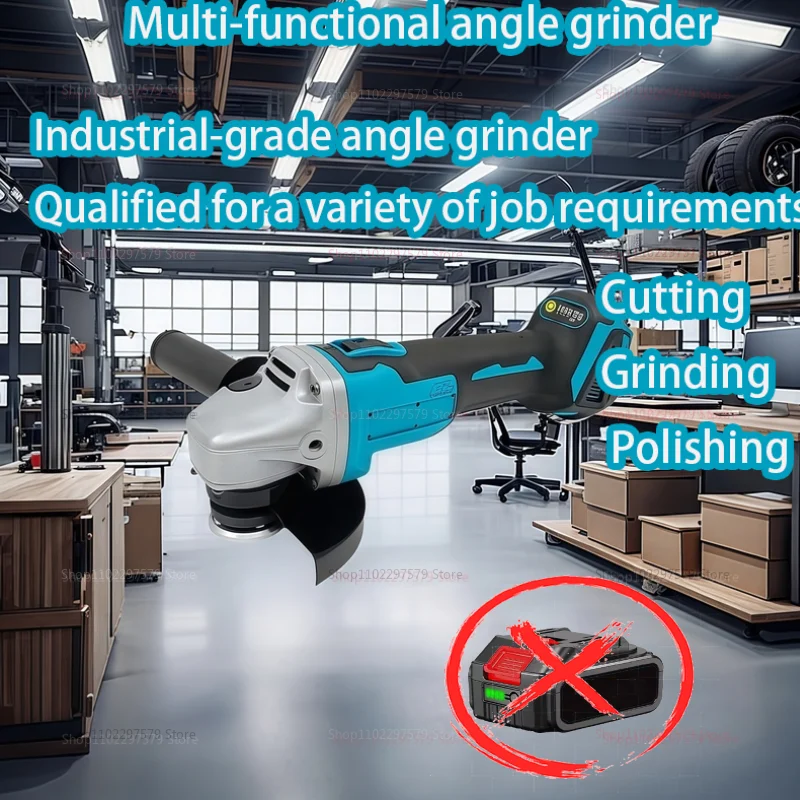 125mm Brushless Cordless Angle Grinder Compatible For Makita 18V Li-ion Battery Multi-Tool for Cutting Grinding Polishing