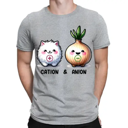 Cation And Onion Chemistry Funny Exploration Molecule Science Mens T-Shirts #BAL