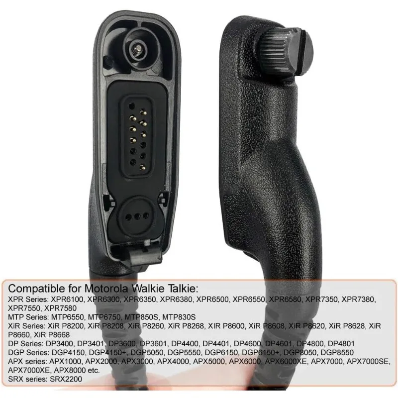 Throat Mic Covert Acoustic Tube Earpiece Mic with Finger PTT for Motorola APX8000 APX6000  XPR6550 XPR7550 XIR P8200 XIR P8268