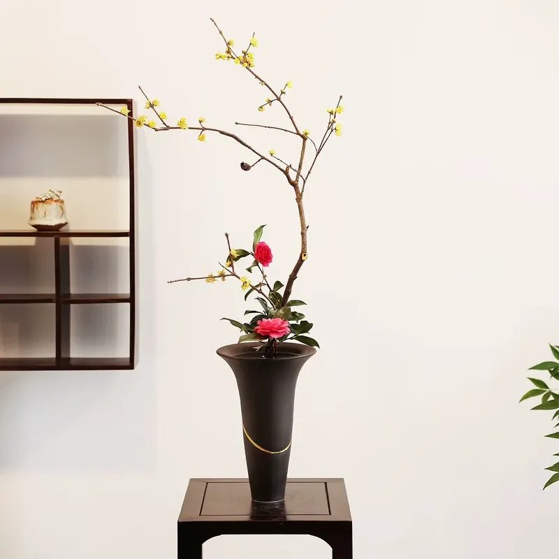 Jingdezhen Handmade Ceramic Vase Chinese Style Home Decor Living Room Ornament Japanese Ikebana Flower Arrangement Pot