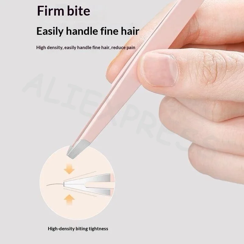 4 Piece Stainless Steel Tweezers Set Ideal Gift for Eyebrow Hair Removal Beard Plucking Grooming