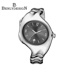 BENLYDESIGN-Relógios de metal exclusivos para homens, relógios retro-futuristas, estilo punk, moda quartzo, moda, elegante, Y2K, X5000