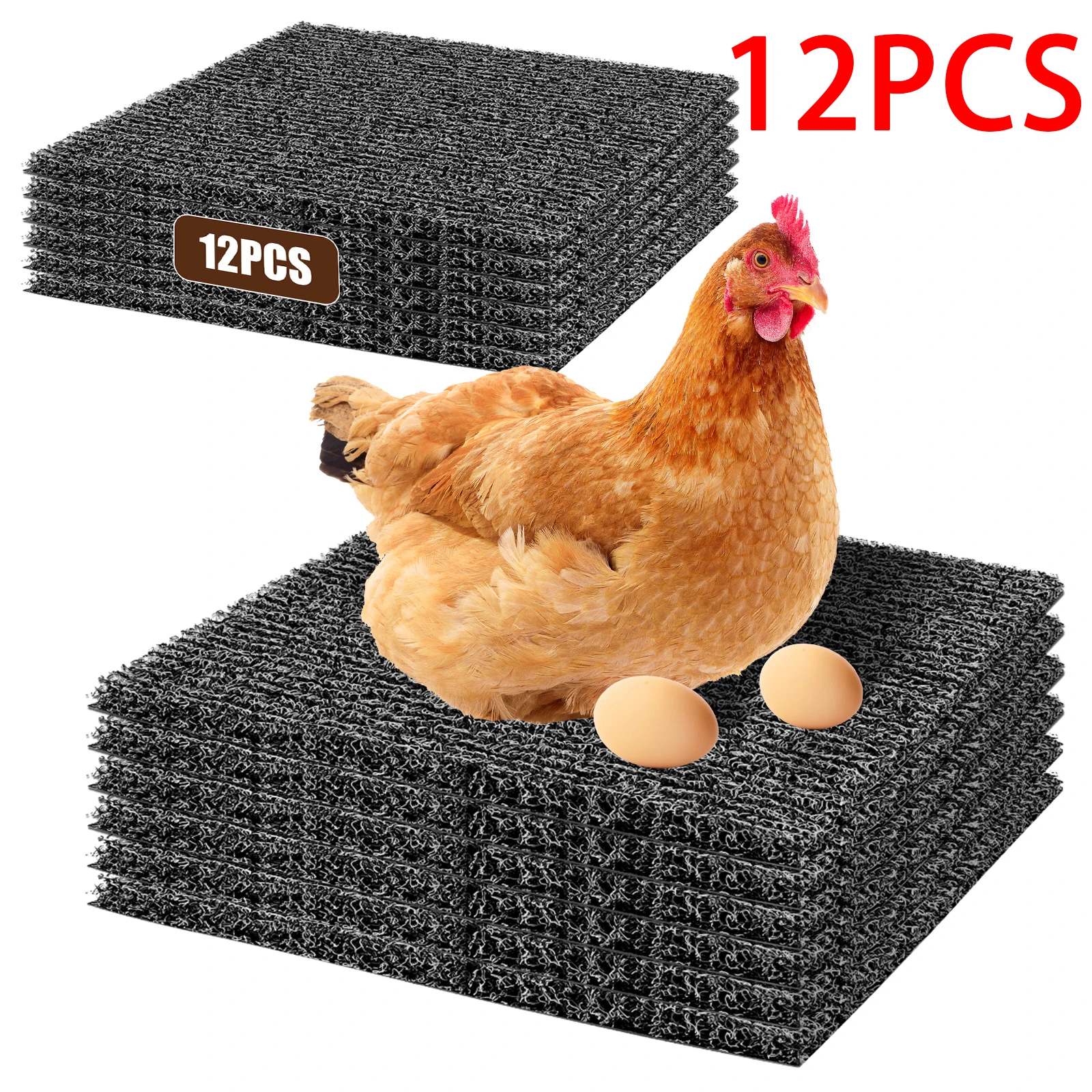 

12 шт. коврик для гнездования курицы, многоразовые коврики для гнездования курей, коврики для постельного белья для яиц, пластиковая подкладка для гнезд, коврик для птицы