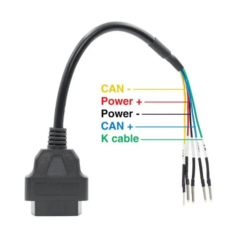 Auto Diagnostic Jumper CAN & K Line Interface, 16Pin OBD2 Extension Cable Adapter