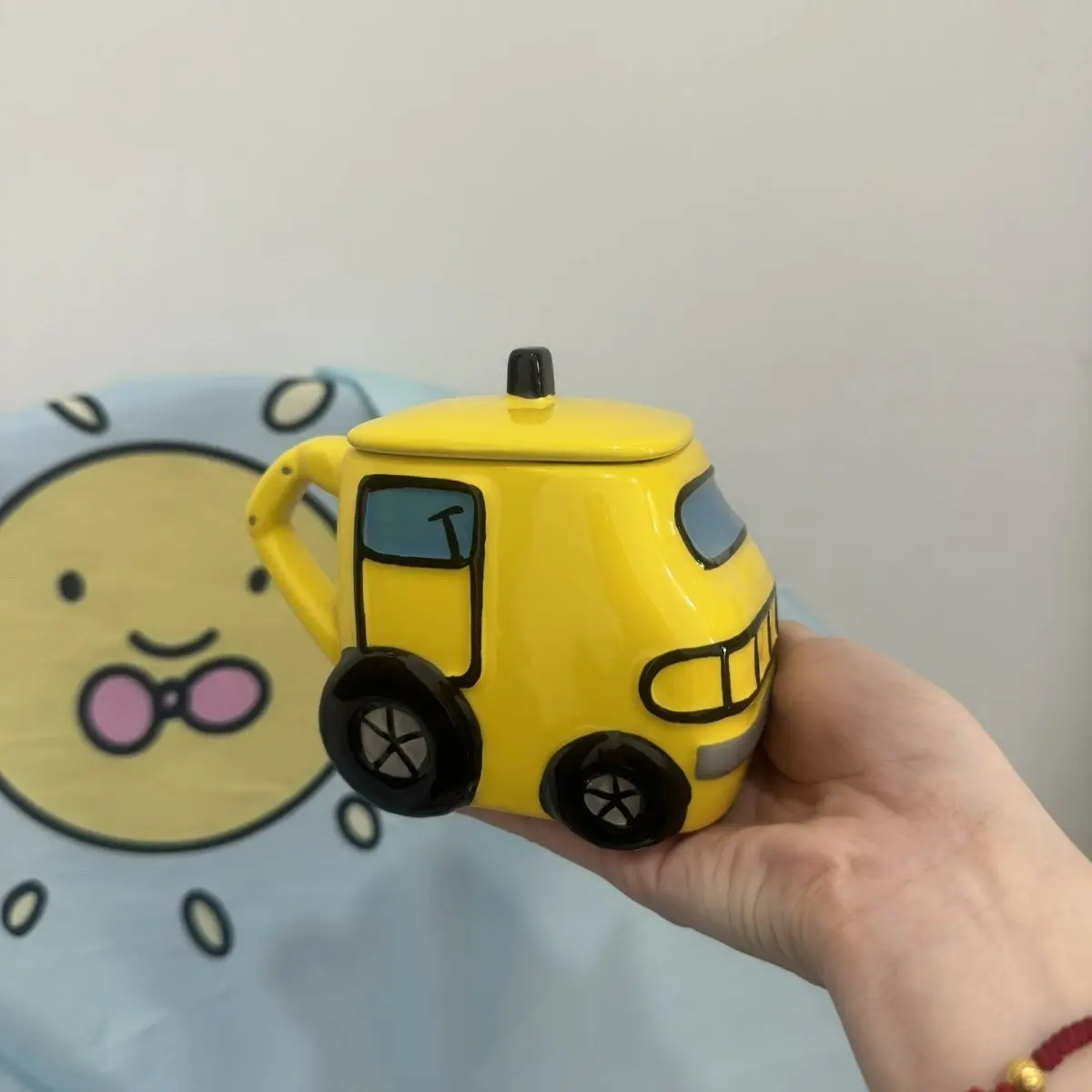 Cute Yellow Car Ceramic Mug, Creative Children's Cups Resistant To High Temperatures, Breakfast Milk Cup, High-value Coffee Mugs
