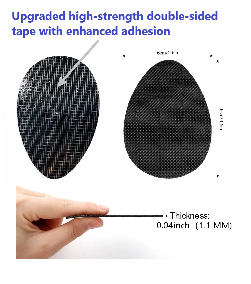 Black  Non-slip Shoe Sole Protector High Heel Sandal Wear-resistant Outsole Pad Rubber Frosted Mat Shoes Bottom Stickers