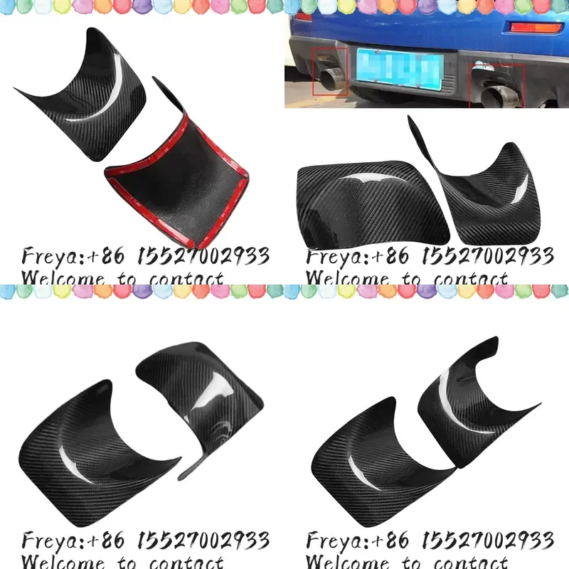 Protection de pare-chocs arrière en fibre de carbone pour Lancer Evolution X EVO 10 2008-2015, protection de l'échappement, protection de la silencieuse arrière