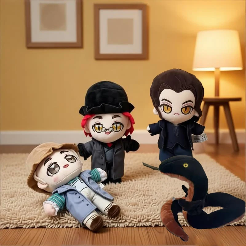 New Good Omens Aziraphale Crowley Plush Toy Angel Demon Periphery Collectible Figure Mascot Snake Cotton Doll Fans Birthday Gift