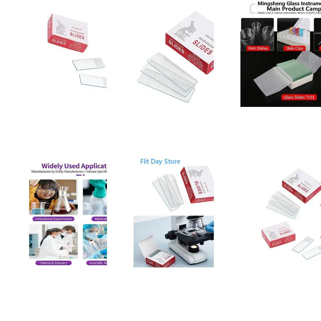 F92C Biology Slides for Microscope Clear Viewing Set of 50 Microscope Slides