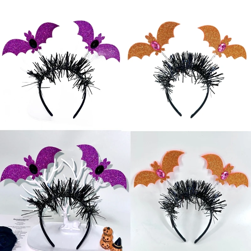 Adult Children Halloween Devil Headband Cosplay Costume Fancy Party Glitter Demo