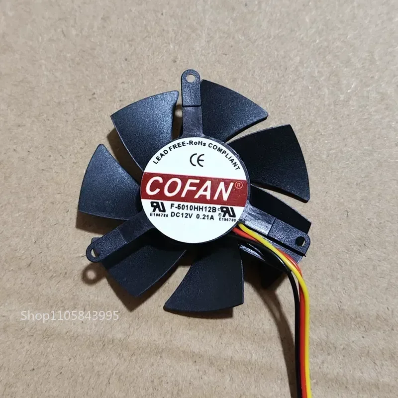 for F-5010HH12B 47mm Diameter 39mm Hole Spacing 12V 0.21A Cooling Fan for Router Cash Register Industrial Computer