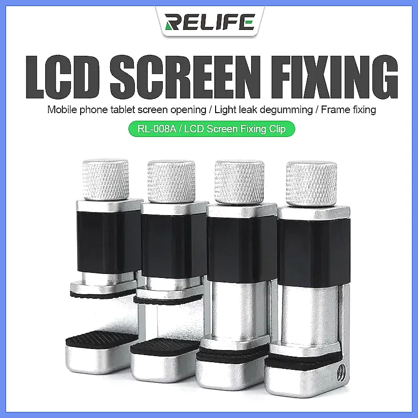 4Pcs Adjustable Alloy Clamp Set, Metal Fixture Tool for Phone LCD Screen Repair & Fixing
