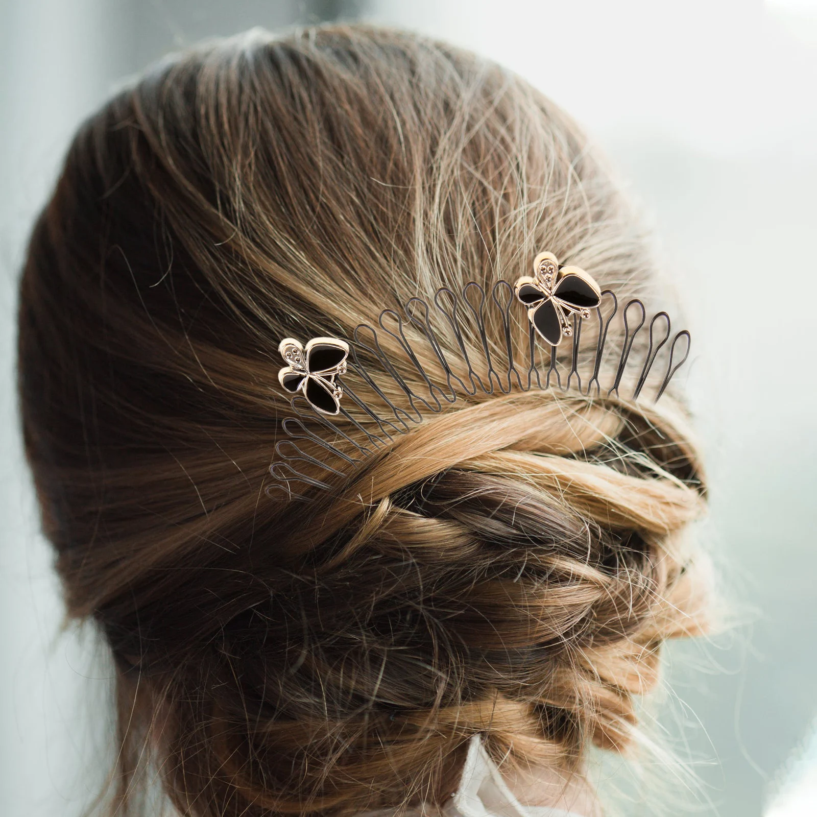 

3pcs Finishing Fixer Lightweight Curly Thick Holder Styling Tool Plastic Fashion Accessories Wedding Side Combs Clips Hair Clip