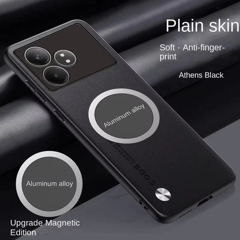 

Soft Vegan Leather shell For OPPO Realme GT 6 6T Case Magnetic Protective Back Cover Case For OPPO Realme GT Neo 6 GT6 6T Neo6