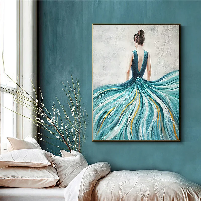 

Abstract Fashionable Silhouette Girl Canvas Poster Picture Wall Decoration Decorative Painting Modern Living Room Home Decor