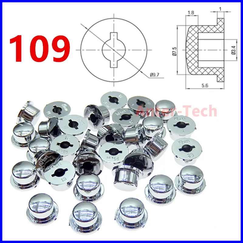 20PCS Silver Button 6X6 Series Reset Button Protective Cap Self-Locking Hands-Free Touch Switch Cap 6*6 Tactile Round Cap