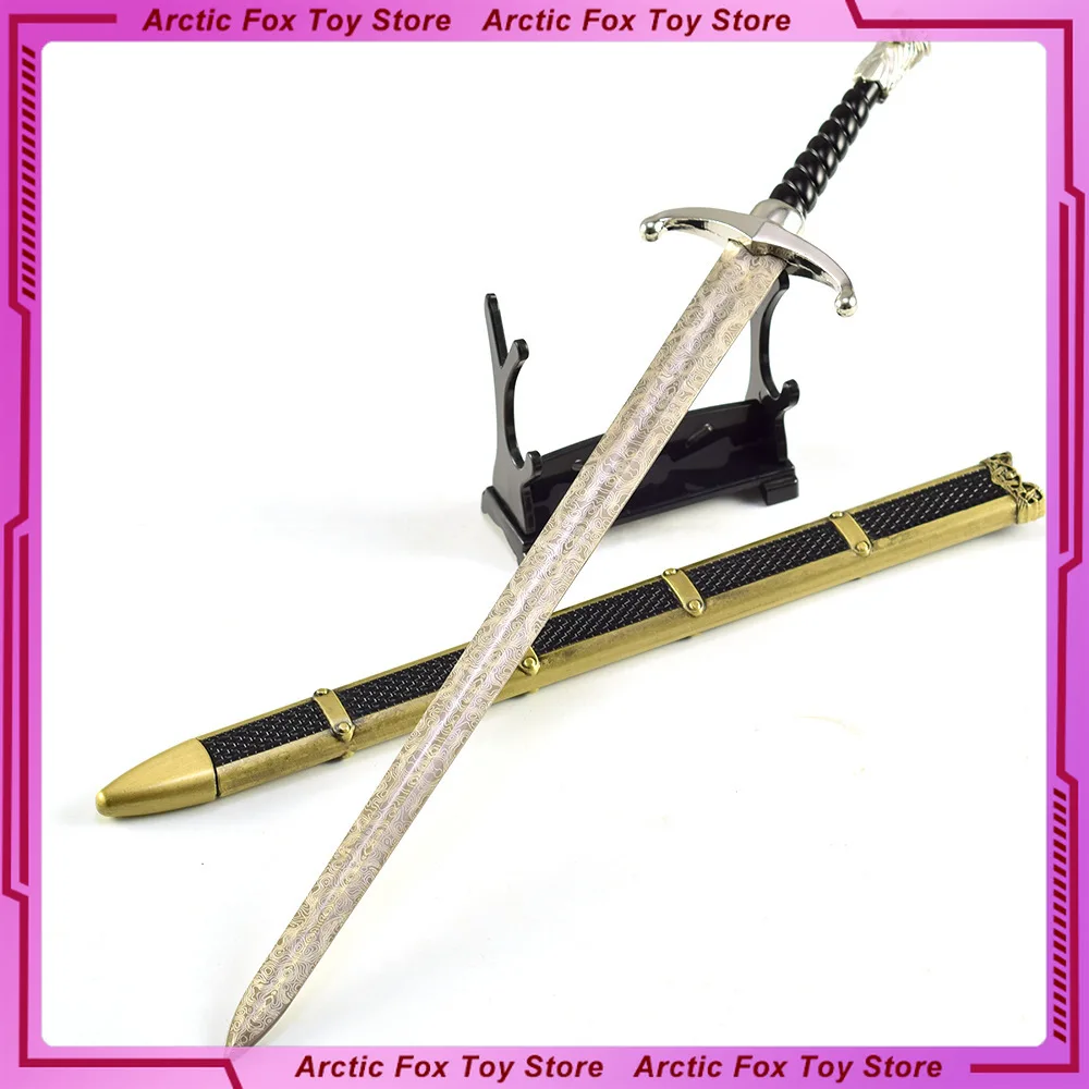 30cm New Power Game Longclaw Sword Damascus Steel Peripherals Metal Model and Props Desktop Decoration Ornaments Gifts Toys