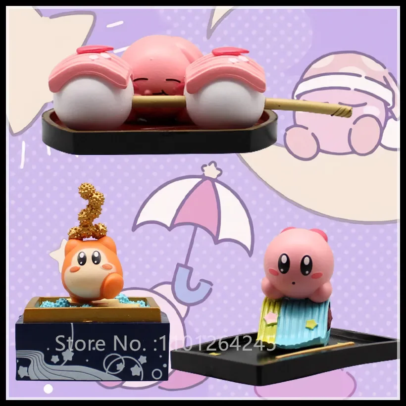 8cm Star Kirby Wadou Rudy Fifth Bullet Sushi Dessert Maruko Hand Puppet Model Desktop Ornament Anime Figure Gifts For Children