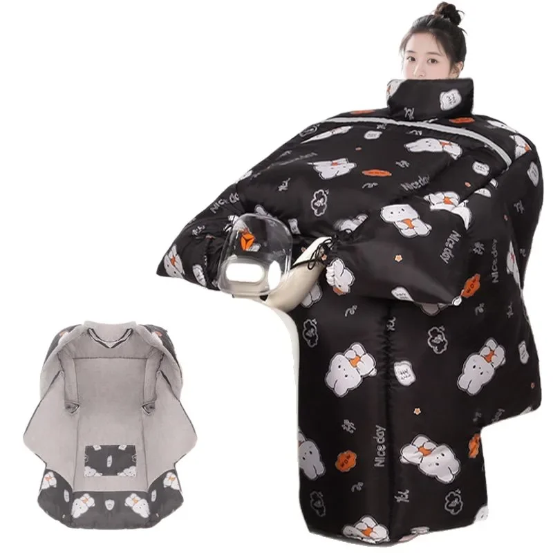 Electric vehicle windshield is piled and thickened to increase winter electric motorcycle three-wheel warmth