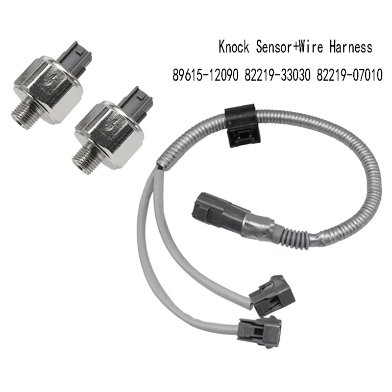 A040-1Set Knock Sensor+Wire Harness For Toyota Avalon-Camry Highland Sienna-Solara 89615-12090 82219-33030 82219-07010 - Image 2