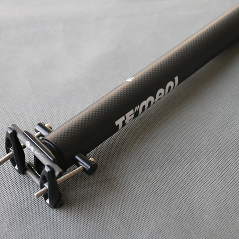 TEMANI-Folding Bicycle Carbon Fiber Seat Post, Optional Matte, Glossy, 5 Sizes, 27.2mm, 31.6mm, 3.9mm, 34.9*400mm