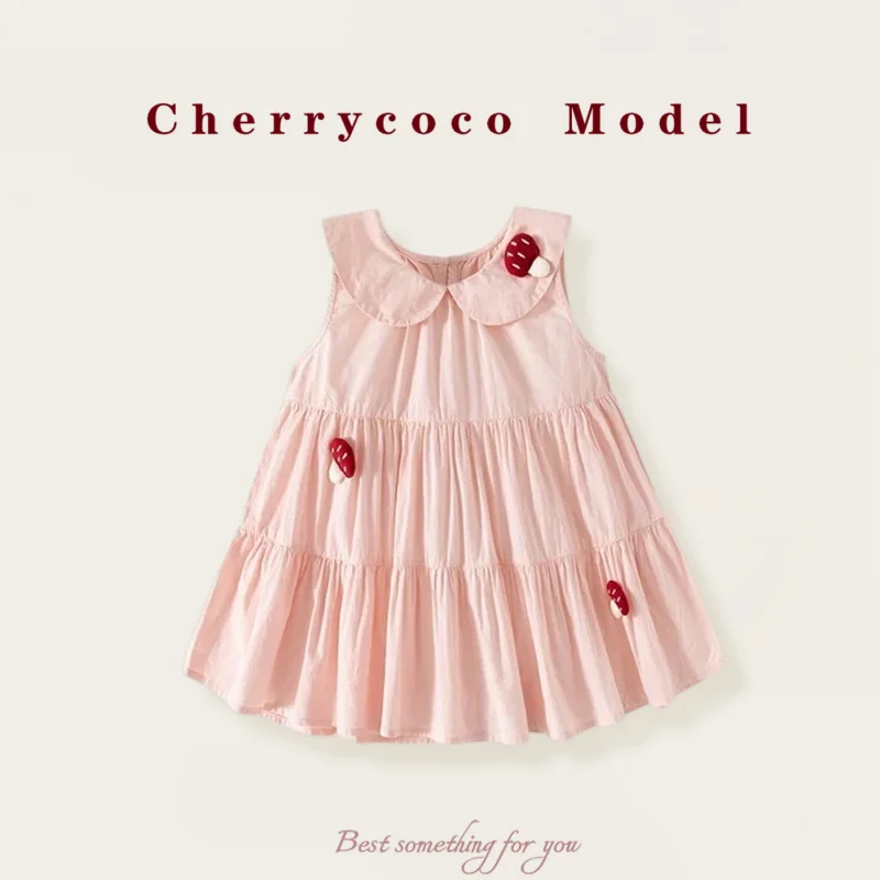 

CHERRYCOCOGirls' dress, new summer style, stylish sleeveless dress for baby girls, children's princess tank dress