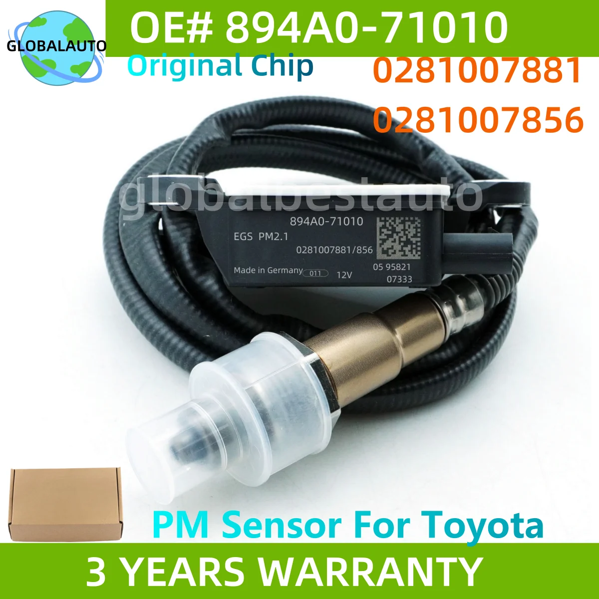 

894A0-71010 Original New Particulate Matter Sensor PM Sensor 0281007881 For Toyota HILUX 2.4 DIESEL TURBO engine 2GDFTV 894A0710