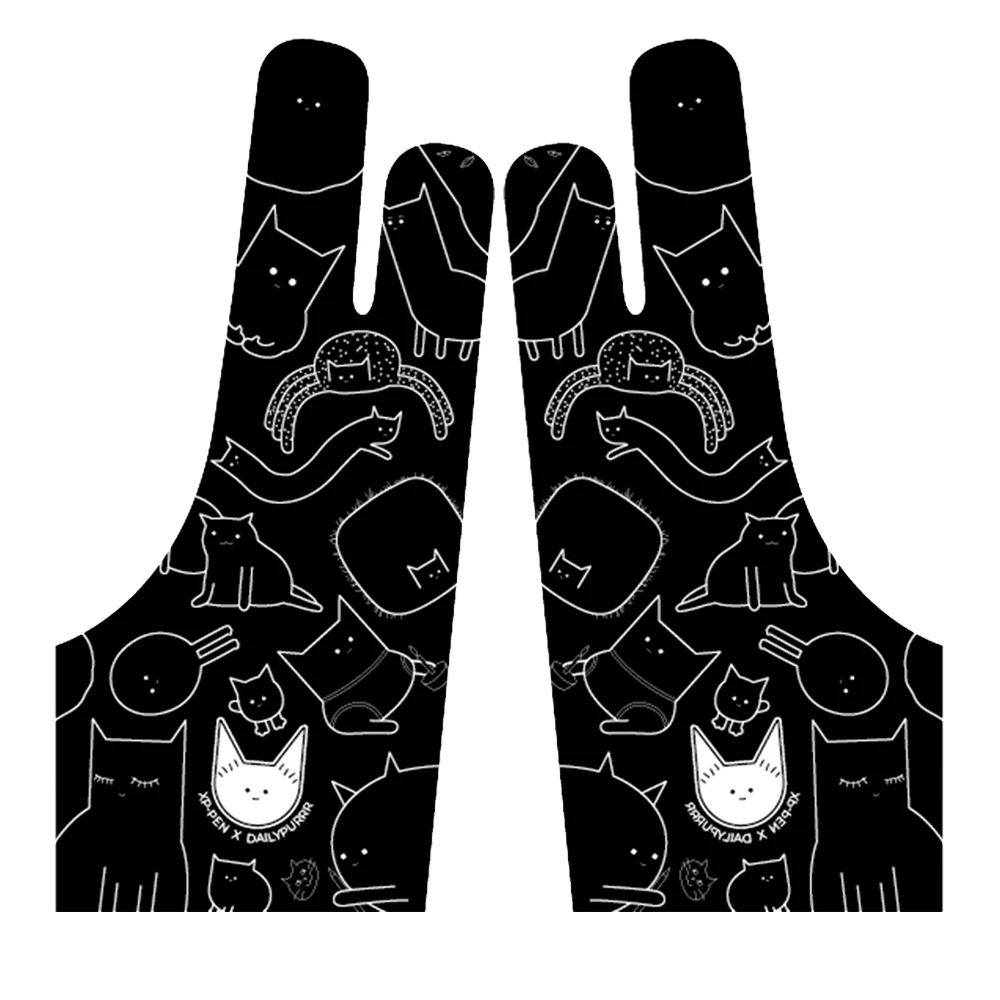 XPPen Artist Anti-fouling Glove Comfortable Free Size Cute Cat Glove for Drawing Tablet / Drawing Display