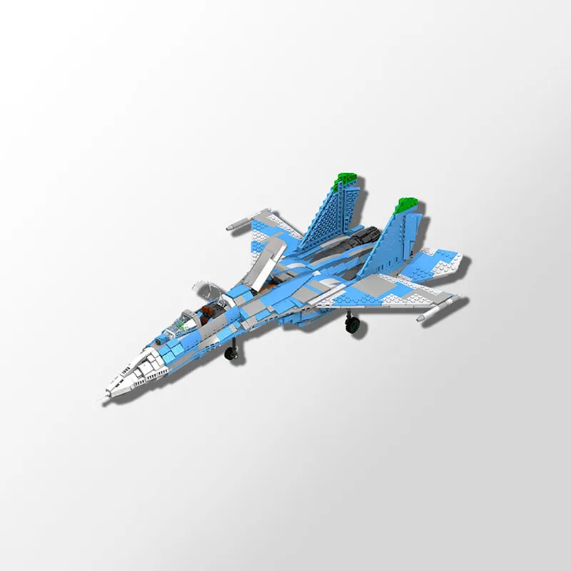 1593 قطعة سوخوي Su-27 مقياس السوفياتي المقاتلة طائرة الهواء التفوق Airaft MOC التعليم نموذج اللبنات عيد ميلاد اللعب هدية