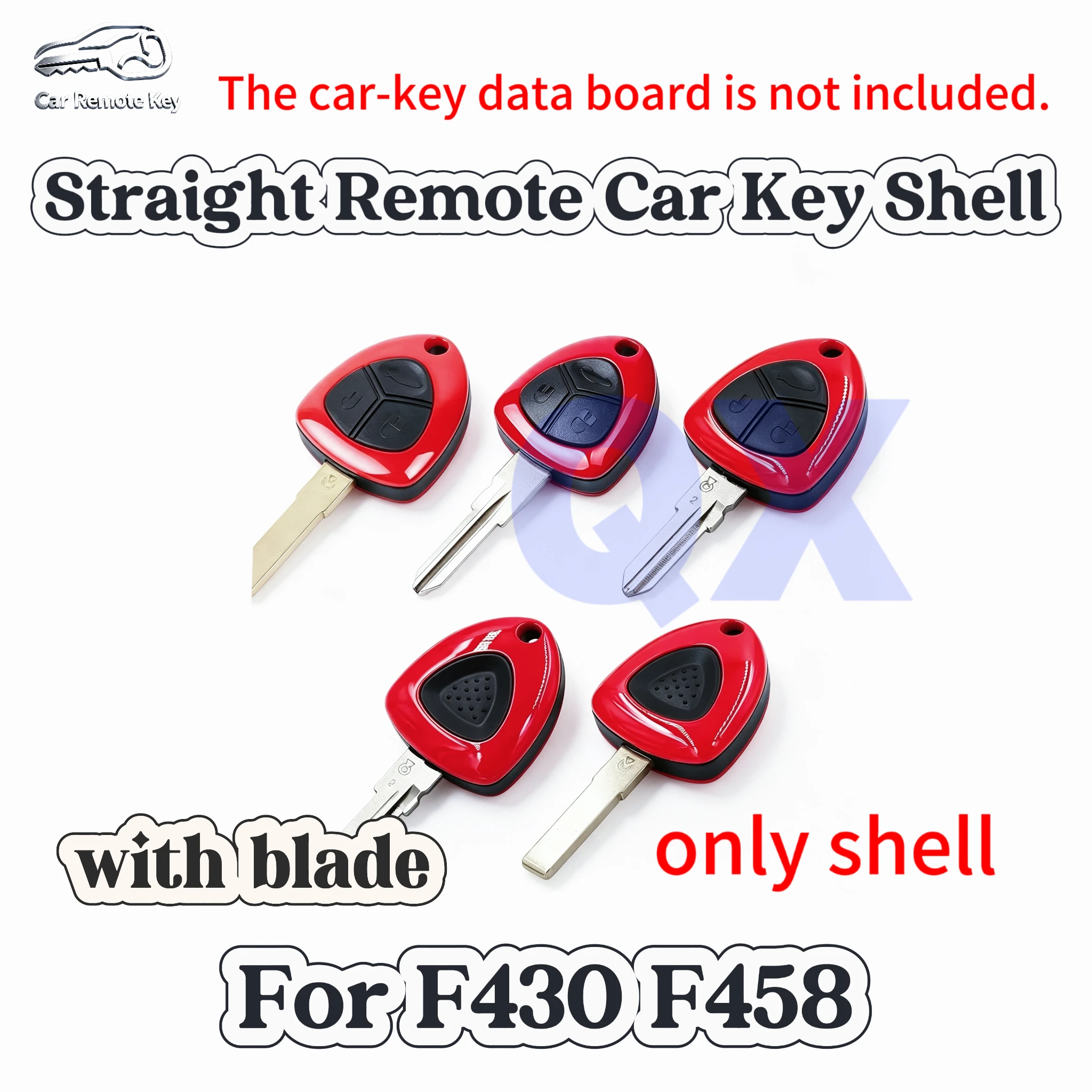 Straight Remote Car Key Shell For F430 F458,with blade