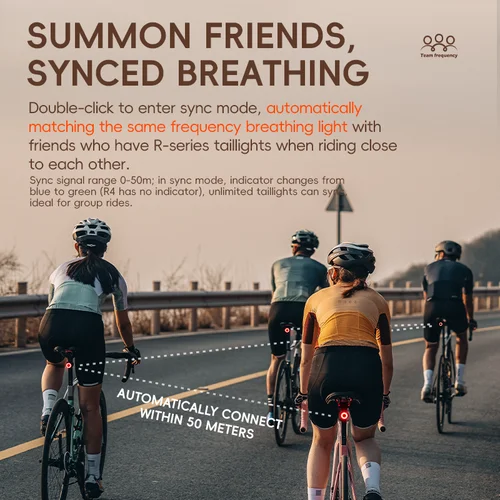 Imagen 2 del producto Luz trasera de bicicleta ROCKBROS, luz de vibración de freno inteligente, luz trasera de bicicleta con sensor, luz trasera de Ciclismo de Carretera MTB sincronizada tipo C