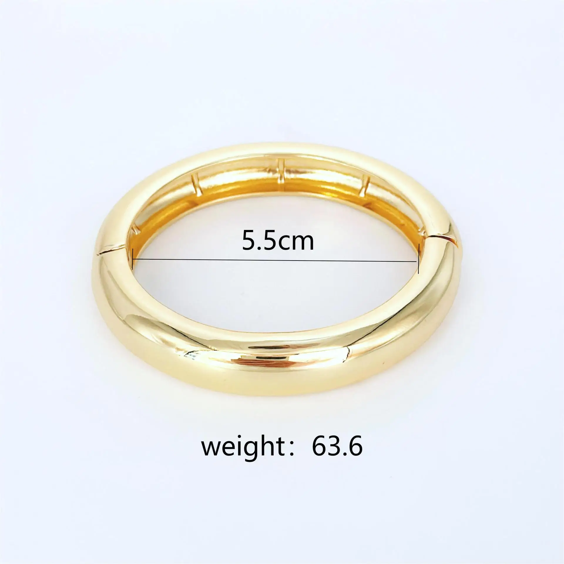 Vintage Stainless Steel Smooth Thick Bracelets For Woman Bangles Golden Love Wedding Feminina Luxury Jewellery Gifts