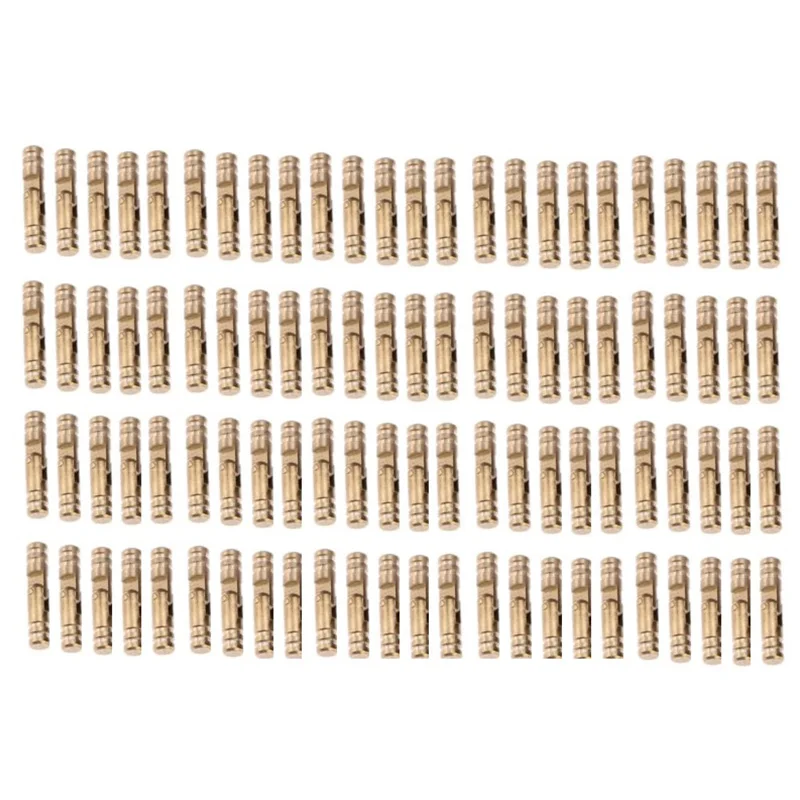 100Pcs Brass Concealed Barrel Hinges Jewelry Wood Boxes Cabinet Invisible Furniture Hinge 4X20mm