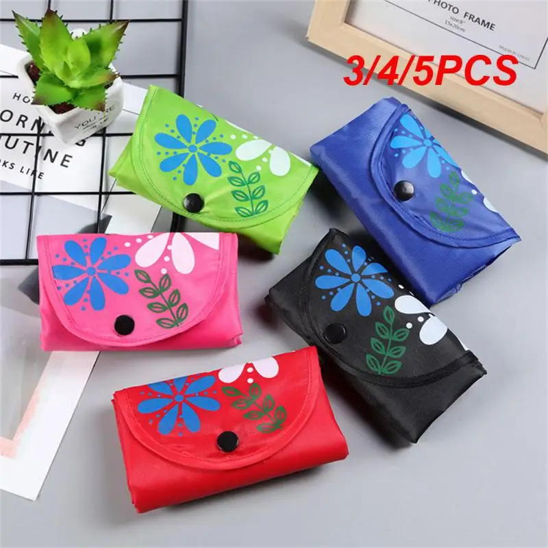 3/4/5PCS Storage Bag More Labor-saving Solid Household Products Foldable Shopping Bag Resistant To Dirt Portable Handbag