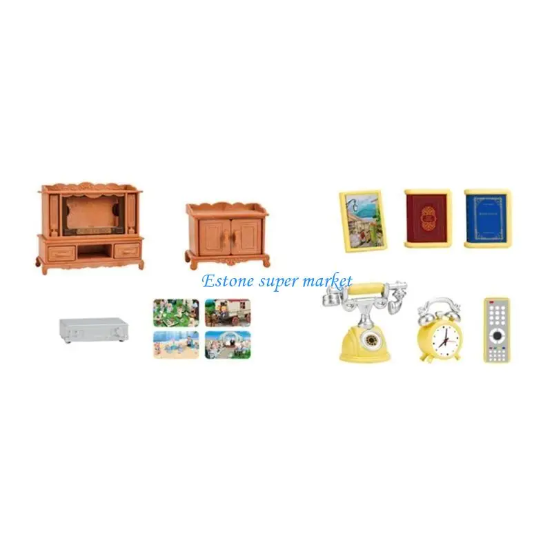 090B 13 Uds. 1:12 casas muñecas soportes Mini mueble para juego muebles para casas muñecas teléfono casas