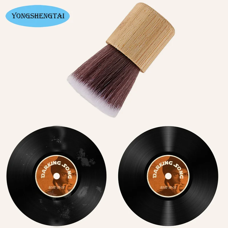 

Bamboo Handle Cleaning Brush Soft Cleaner Dust Remover for Vinyl LP Player Kit Free Shipping Turntable Accessories