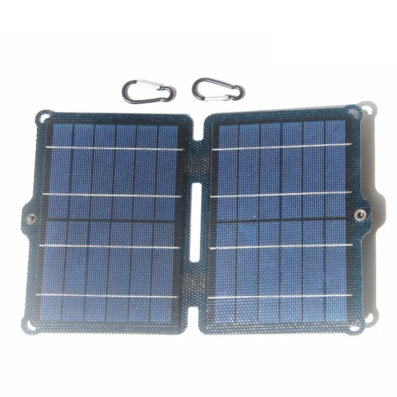 10W Fodable Portable ETFE Solar Panel  Solar Charger For Mobile phone Dual USB output Waterproof