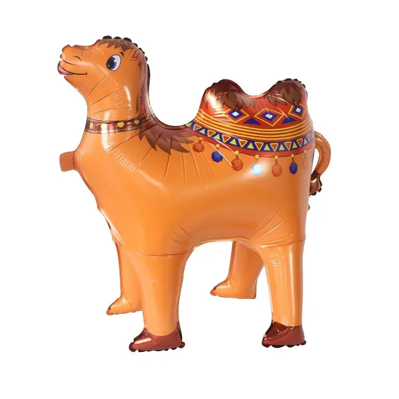3pcs 4D Walking Alpaca Camel Foil Balloons Jungle Animal Balloons Desert Camel Theme Birthday Party Decorations Home Decors Toys