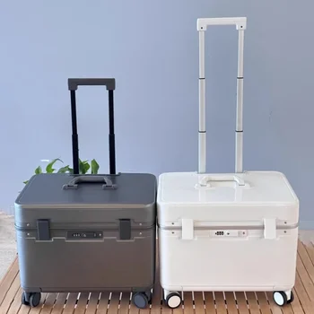 2022インチの荷物用の小さなアルミニウムフレーム付きスーツケース,ホイール付き荷物,カメラケース